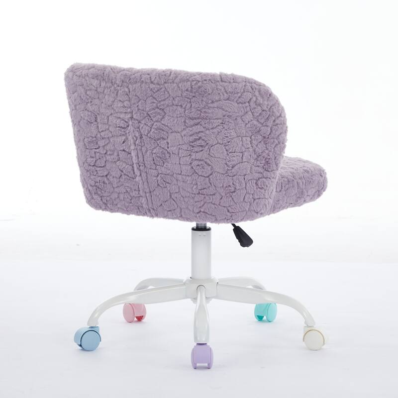 Soft Artificial Rabbit Hair Office Chair