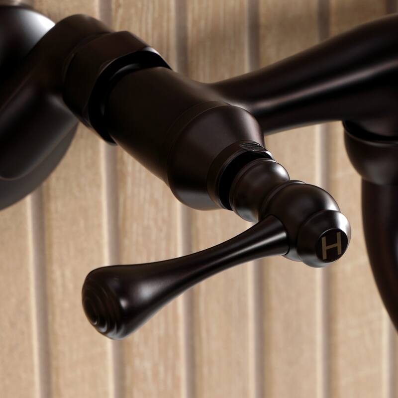 Kingston Brass Kingston Two-Handle 2-Hole Wall Mount Bathroom Faucet