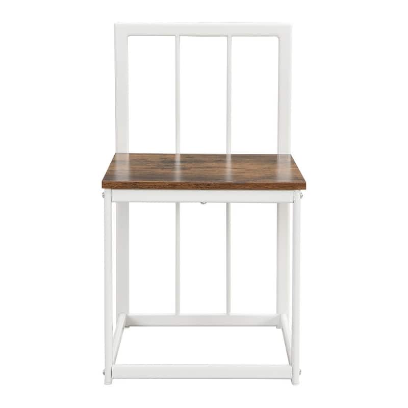 Dining Table Set for 6 - 55" Faux Marble Semi-Round Dining Table with 6 Chairs