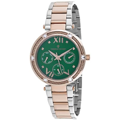 Christian Van Sant Women's Sienna Green Dial Watch - CV1825 - 6 (36)