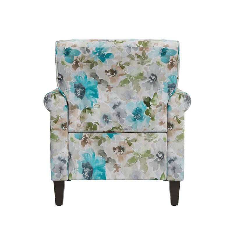 Herve Traditional Rolled Arm Accent Chair with Pewter Nailheads