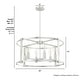 preview thumbnail 4 of 6, Hunter 26" Astwood 6-Light Chandelier - Dining Room, Kitchen Table, Entry - Art Deco, Transitional