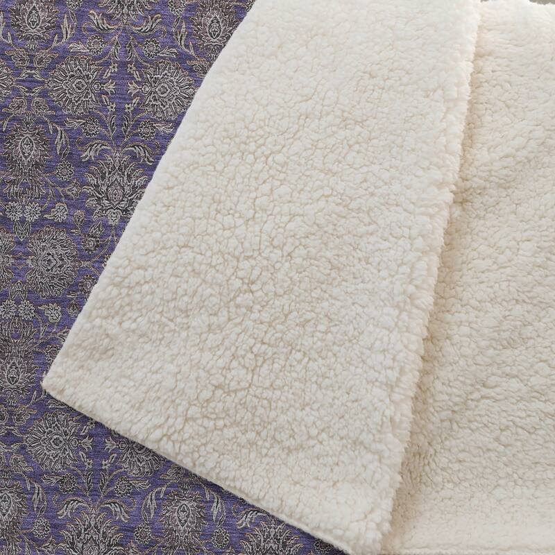 Premium Machine Washable Classic Traditional Sherpa Throw Blanket
