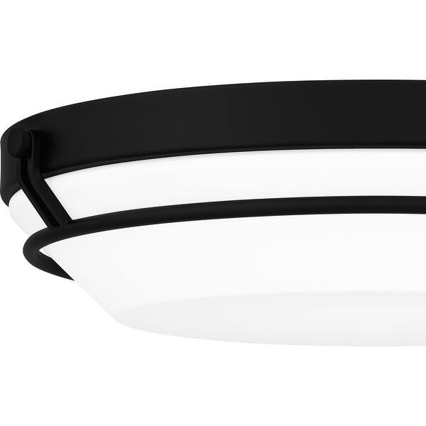 slide 2 of 7, Dunbar Integrated LED Matte Black Flush Mount