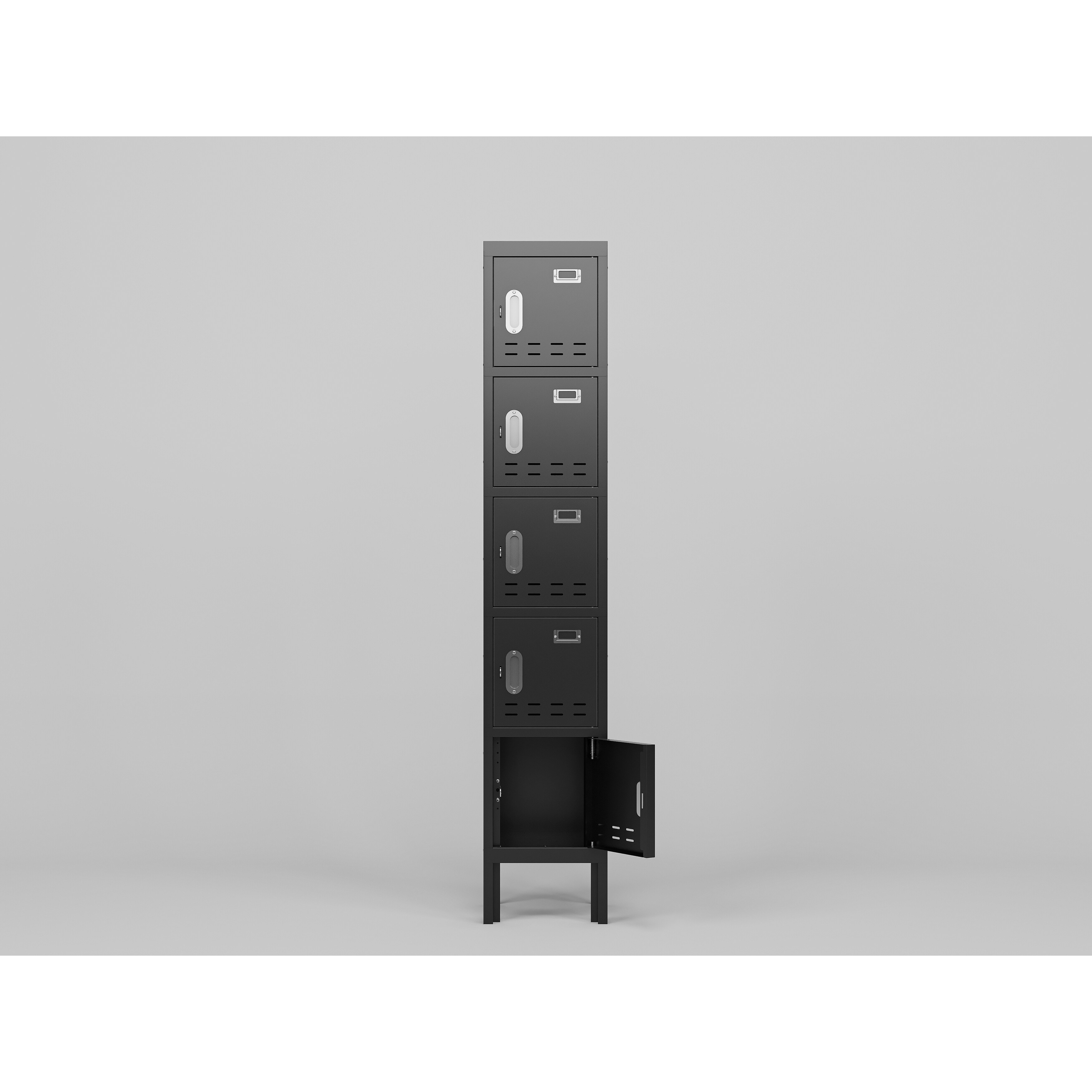 5-Door-Tall-Single-Shelf-Metal