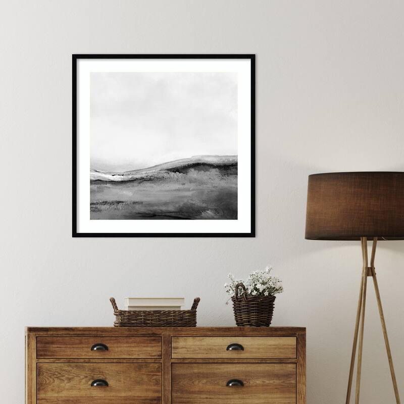 Mono Landscape No. 2 by Dan Hobday Wood Framed Wall Art Print