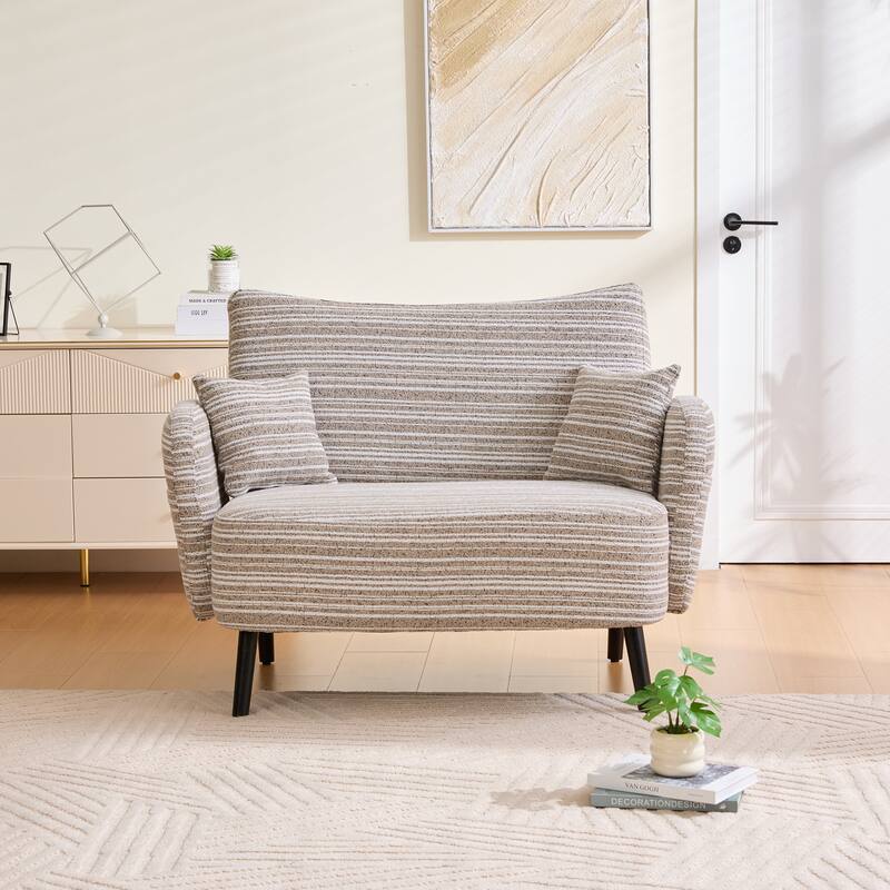 Modern style two seater sofa with ultra comfortable armrests