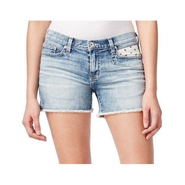 stretch cut off denim shorts