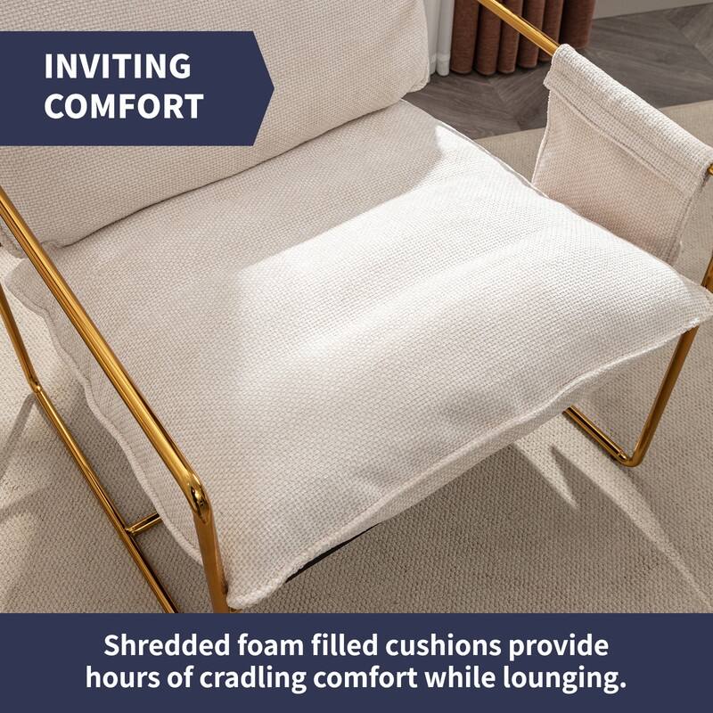 Mixoy Set of 2 Modern Metal Frame Sling Accent Chair