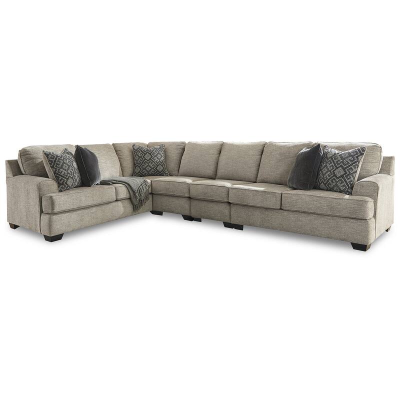 Signature Design by Ashley Bovarian Gray 4-Piece Sectional - 154"W x 99"D x 39"H