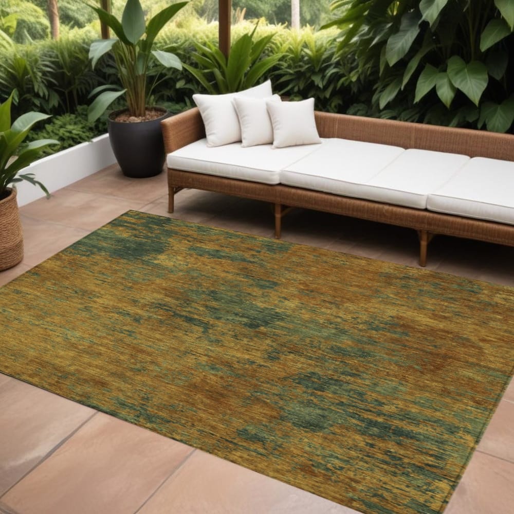 HomeRoots Abstract Transitional Rectangle Outdoor Rug