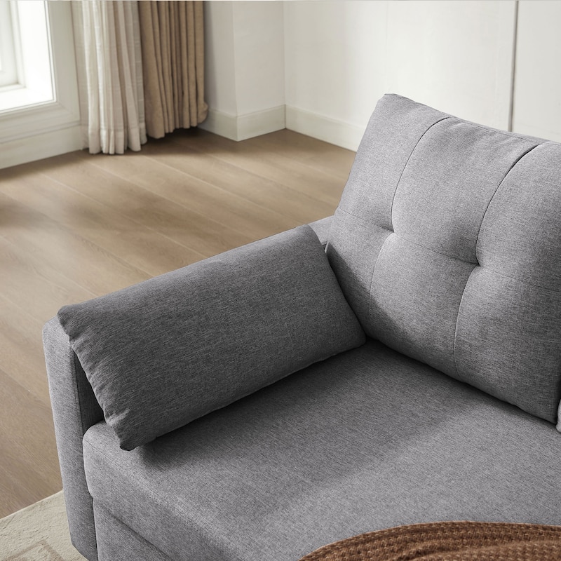 101" Sectional Sofa with Storage Ottoman