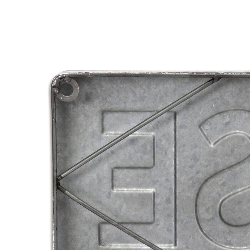 Rectangular Galvanized "Lake House" Wall Sign - 36.25"