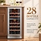 preview thumbnail 9 of 22, Ca'Lefort 15 inch 28 Bottle Built-in Dual Zone Wine Cooler Refrigerator