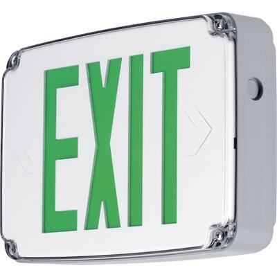 Progress Lighting Double Sided Green LED Exit Sign for End, Ceiling,