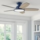 preview thumbnail 60 of 113, 5 - Blade Low Profile Flush Mount Modern Ceiling Fan with LED Light and Remote