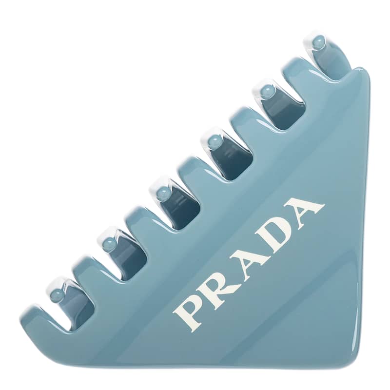 Prada Plexiglass Claw Hair Clip - Light Blue