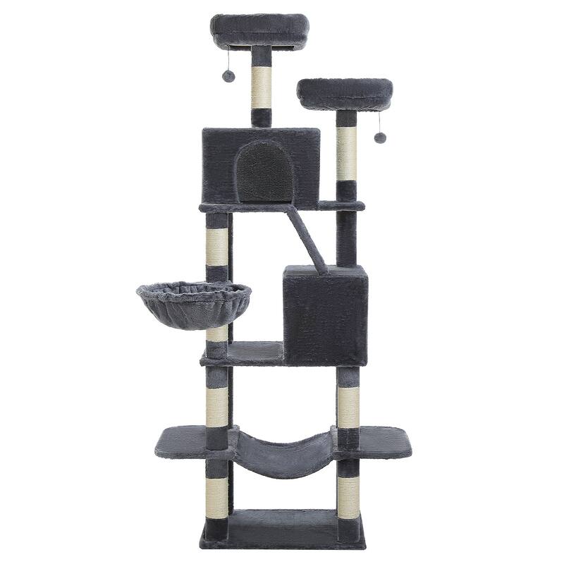 71" Large Cat Tree - Dark Gray