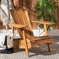 Safavieh Outdoor Living Mopani Adirondack Natural Acacia Wood Chair