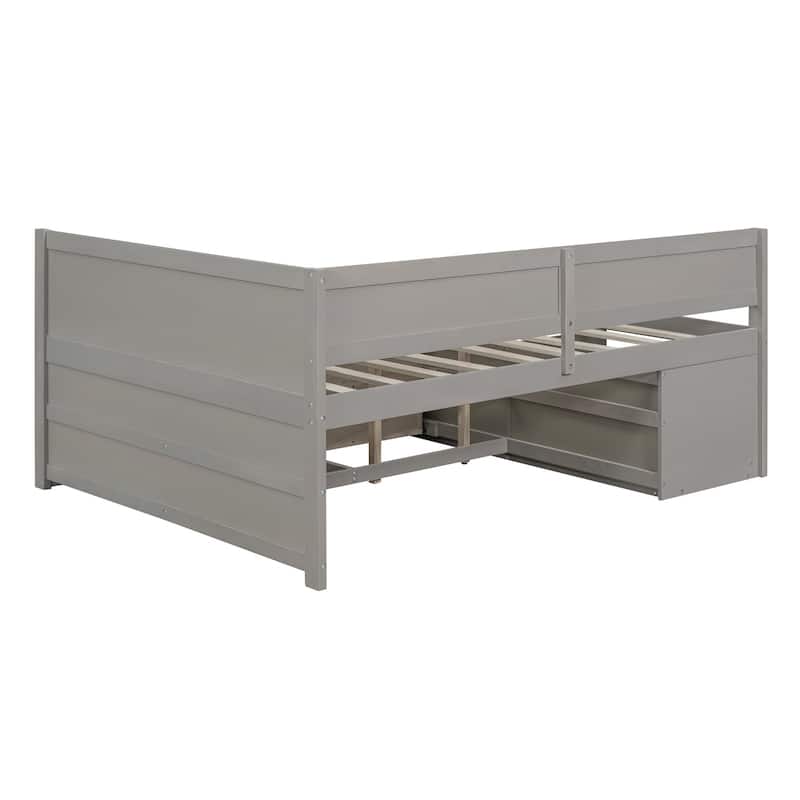 Merax Twin Size Daybed with Drawers and Shelves