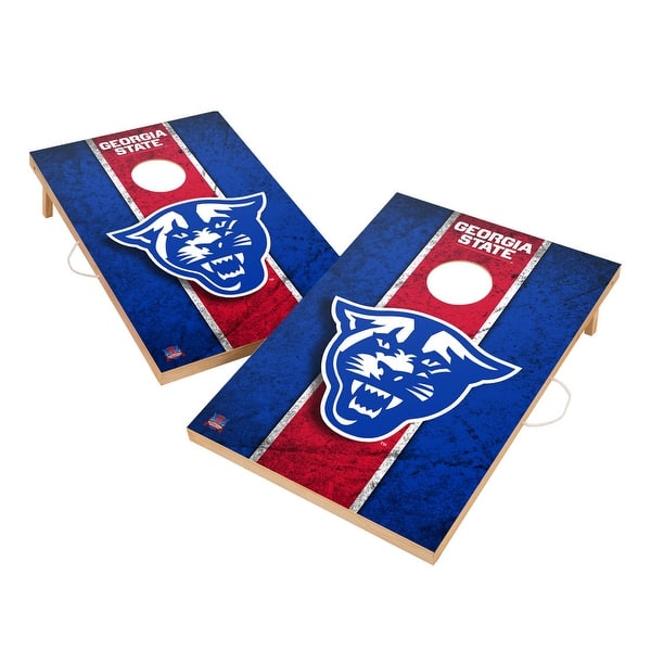 slide 2 of 5, Vintage Georgia State University Panthers Regulation 2x4 Cornhole Set