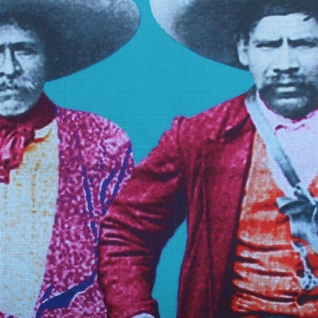 Dos Bandidos 12x19 Throw Pillow with Polyfill Insert