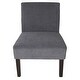 Zenvida Modern Armless Accent Slipper Chair, Solid Hardwood, 23.75"W - Thumbnail 8
