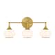 Option 3-light / Satin Brass