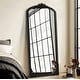 preview thumbnail 4 of 66, Arched Full-Length Solid Wood Carving Floor Mirror