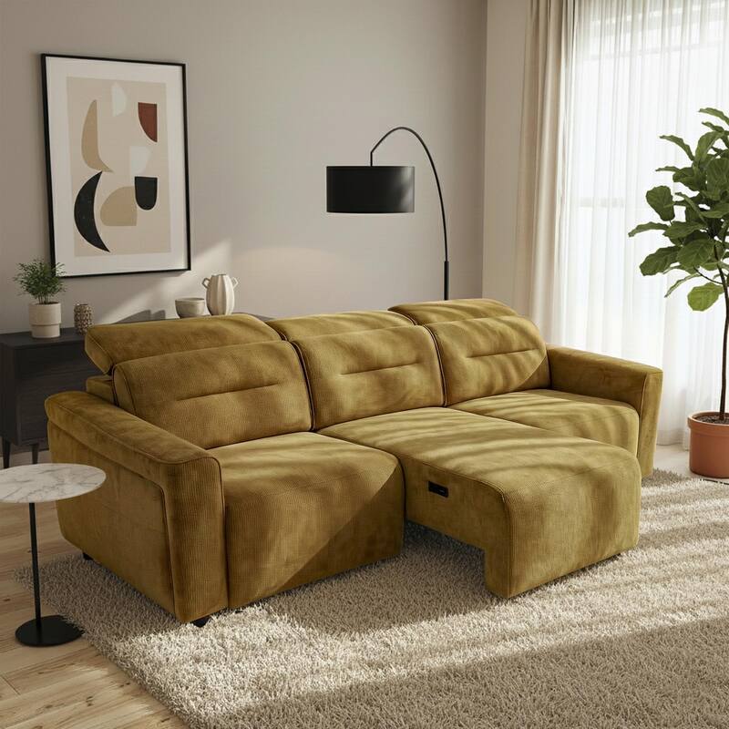 Douglas Power Slider Sofa with Adjustable Headrests and Built-In USB Charging Ports