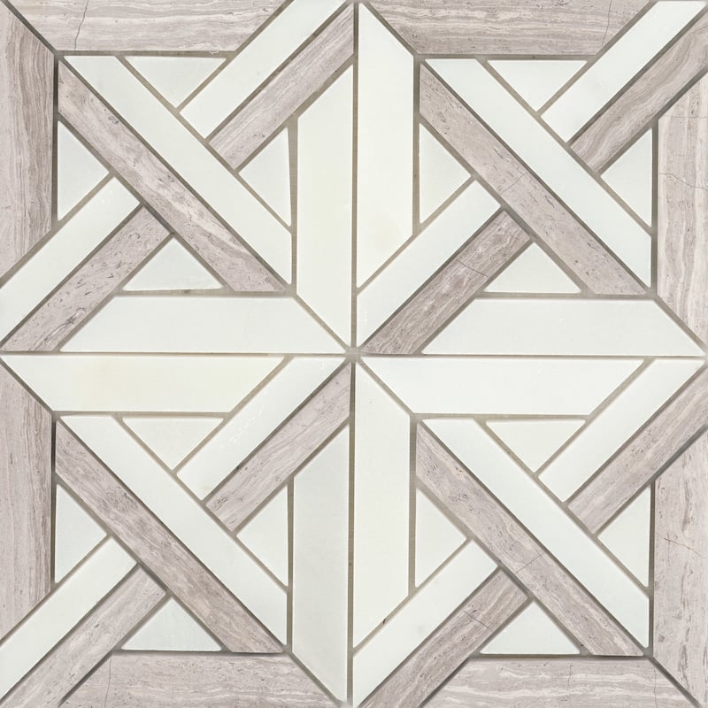 Emser Tile Alluro - 12" x 12" Square Basketweave Mosaic Wall Tile -