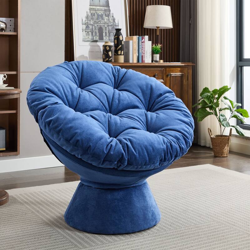 Oversized Swivel Accent Chair, 360-Degree Swivel Barrel Chair, Papasan Chair for Living Room and Bedroom Comfort
