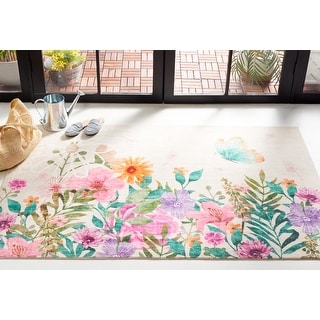 SAFAVIEH Door and Kitchen Mat Machine Washable Slip Resistant Vangelica Rug