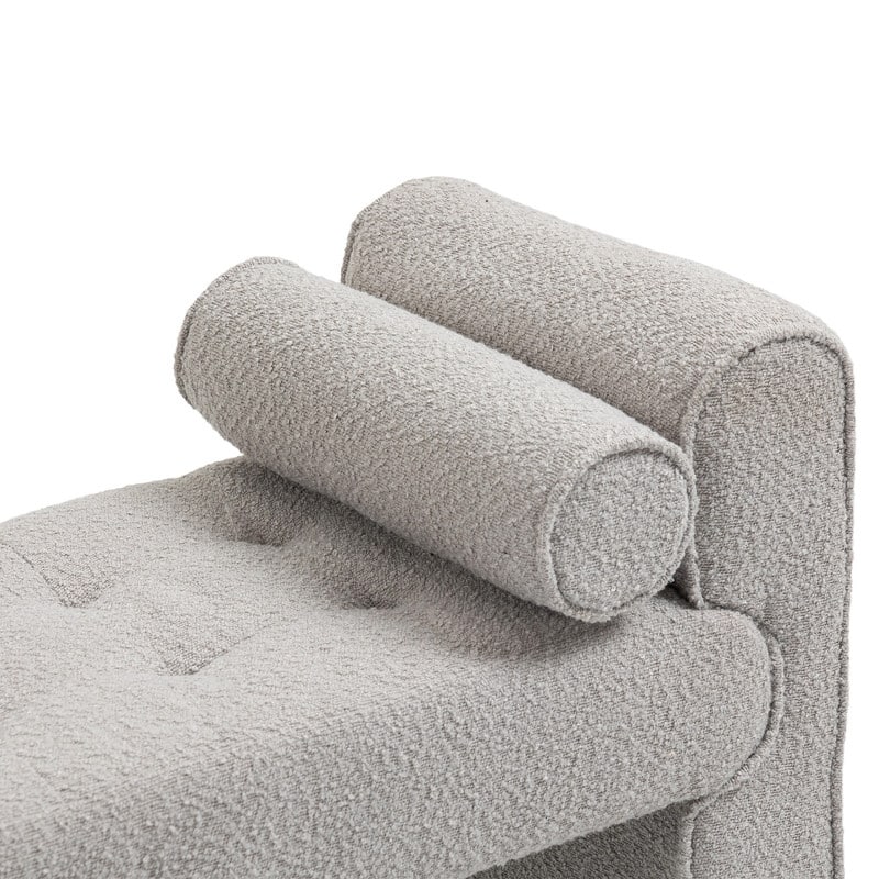 Boucle Loop Gauze Ottoman Bed Stool Footrest Bench, End Bed Bench Bed