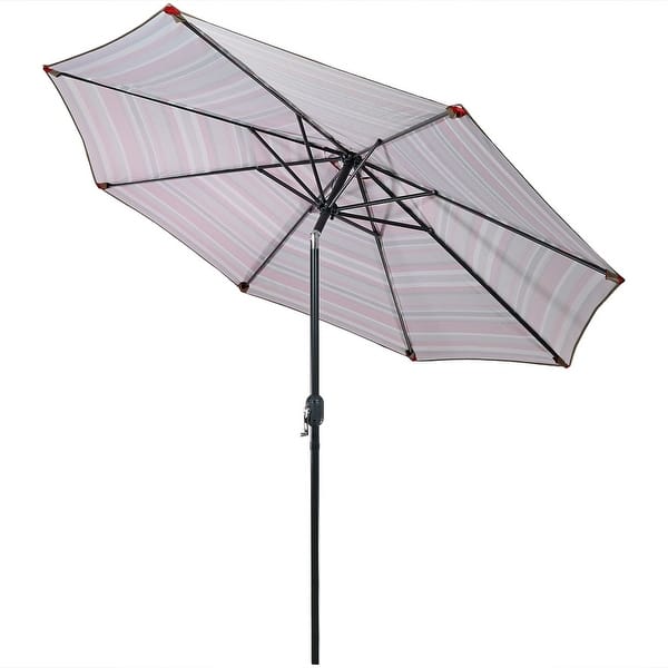 Shop Sunnydaze 9 Foot Aluminum Patio Umbrella With Push Button