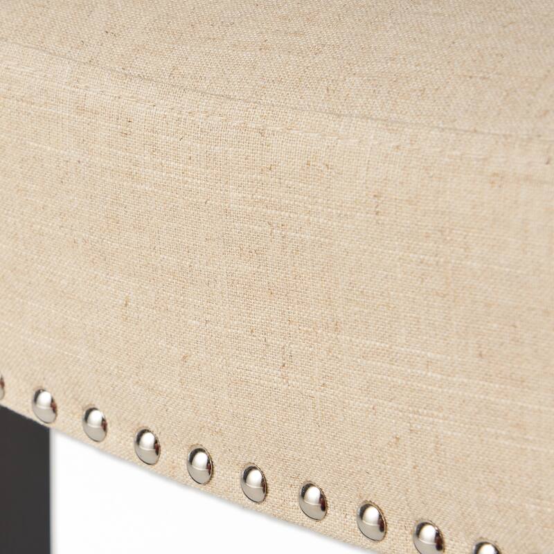 Mayfield Contemporary Linen Barstool (Set of 2) by Christopher Knight Home - 22.25" D x 18.50" W x 44.50" H