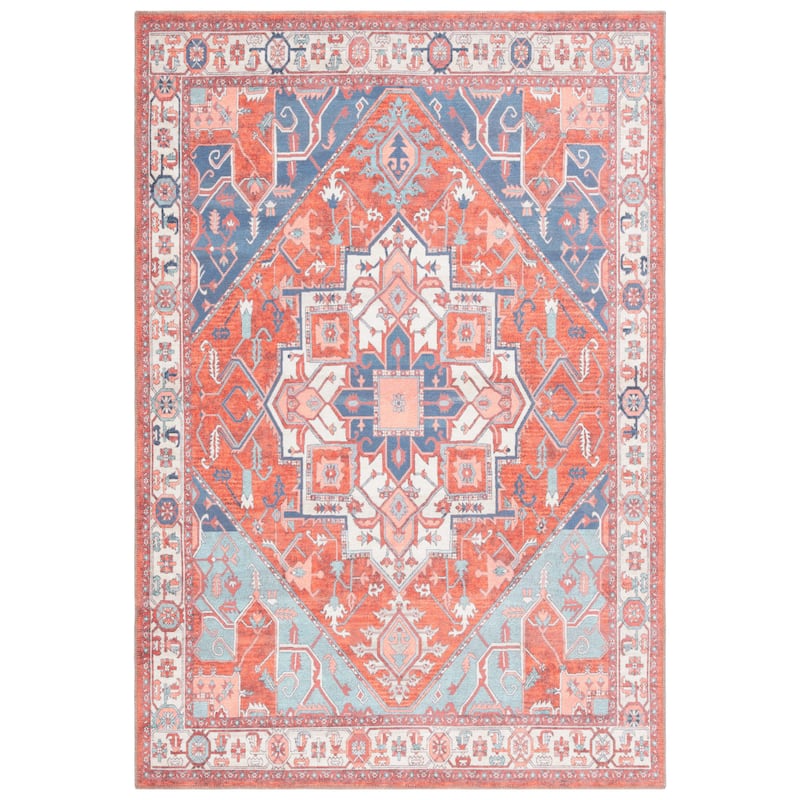 SAFAVIEH Serapi Lillis Traditional Machine Washable Cotton Rug