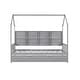 preview thumbnail 71 of 73, Roomfitters Wooden Full Size House Bed with Trundle, Contemporary Design with Built-In Shelf for Modern Bedrooms