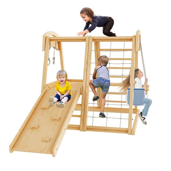 slide 2 of 7, 8 in 1 Indoor Kids Playground,Jungle Gym Toys
