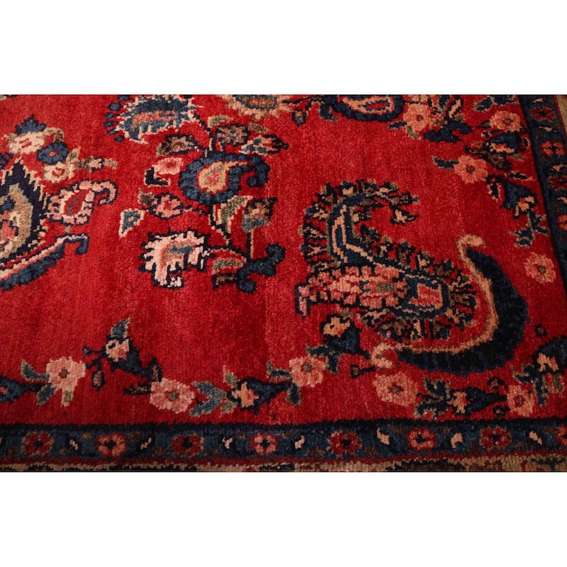 ECARPETGALLERY Hand-knotted Andelz Red Wool Rug - 3'11 x 7'7