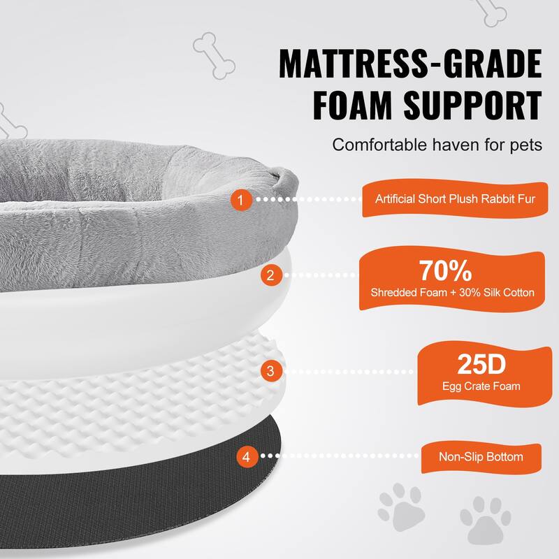 Human Dog Bed Egg Orthopedic Foam, Storage Pocket, Large Dog Bean Bed