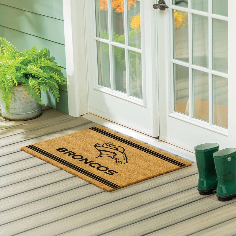 Denver Broncos Monochrome Indoor/Outdoor Coir Door Mat