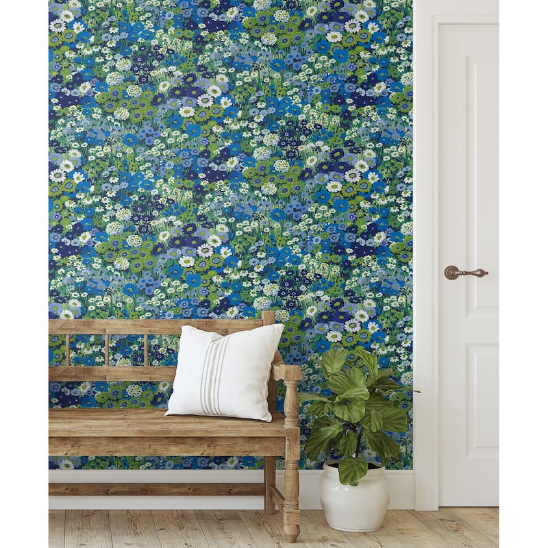 NextWall Floral Meadow Peel and Stick Wallpaper
