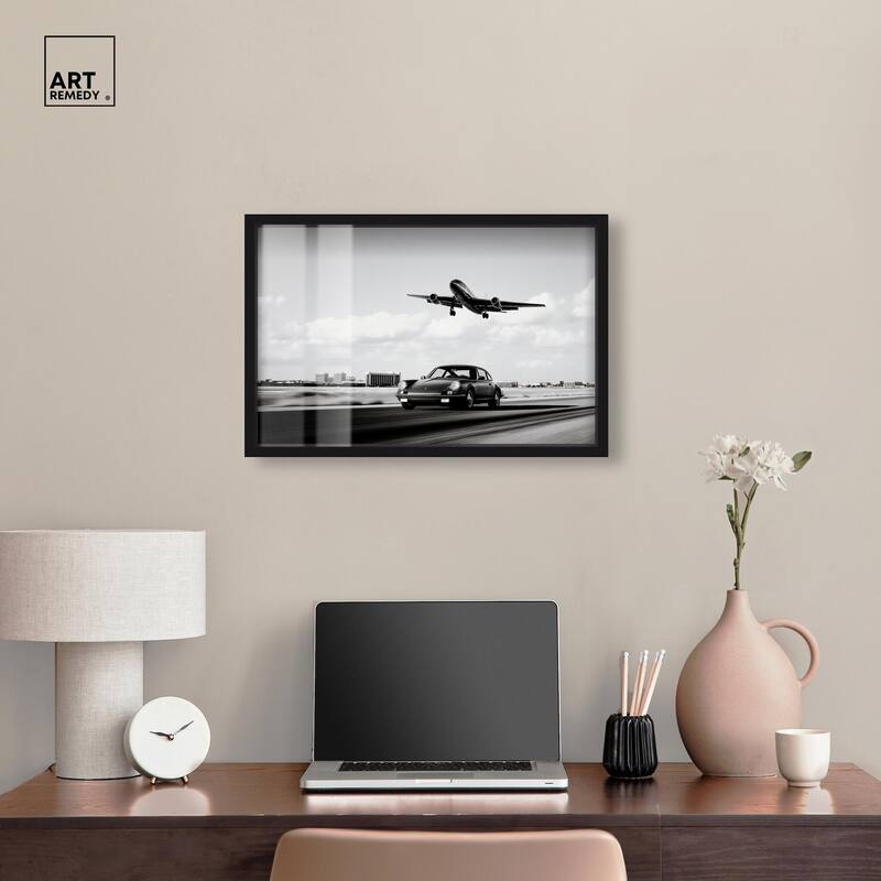 Sports Car Takeoff Shadowbox by Art Remedy