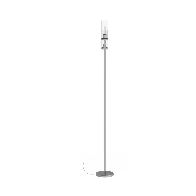 Banta Metal and Glass Double Torchiere Floor Lamp