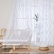 preview thumbnail 48 of 53, Deconovo Rod Pocket Pattern Sheer Curtains for Living Room Pair (2 Panels)