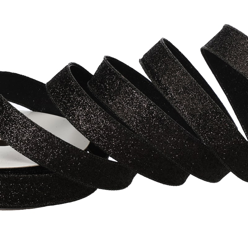 1"x20Y WIRED GLITTER /SATIN RIBBON