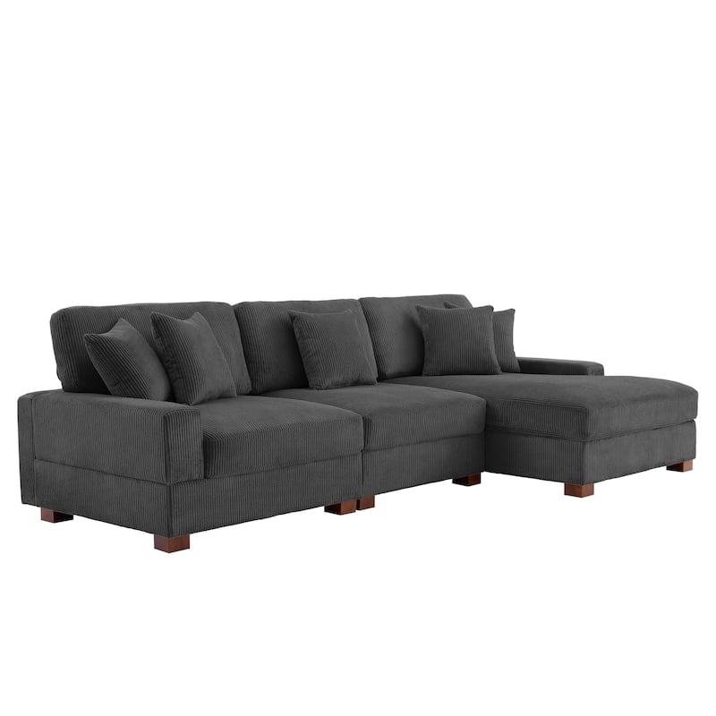 Oversized Modular Sectional Sofa Set with Pillows for Living Room