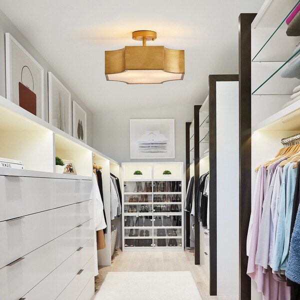Flush mount ceiling light for closet outlet