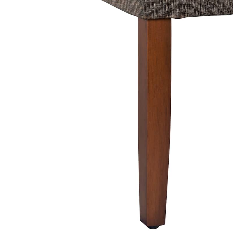 HomePop Elegant Parson Dining Chair -Blue and Brown Damask - N/A